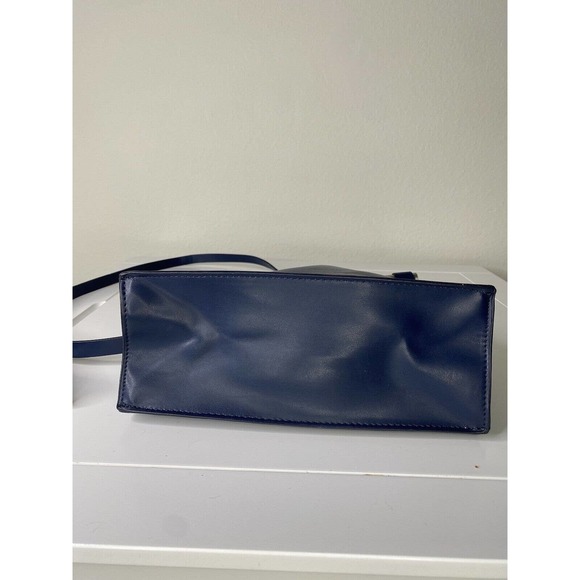 ZARA navy blue doctor bag small silver metal rods - Picture 4 of 8